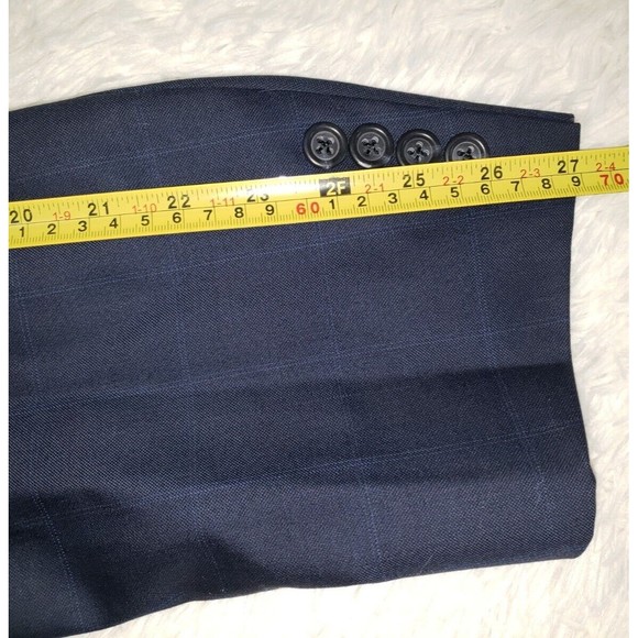 Burberry London Sz 44 L Bond Suit Jacket Sport Coat Men's Navy Blazer 100% Wool - Picture 15 of 15